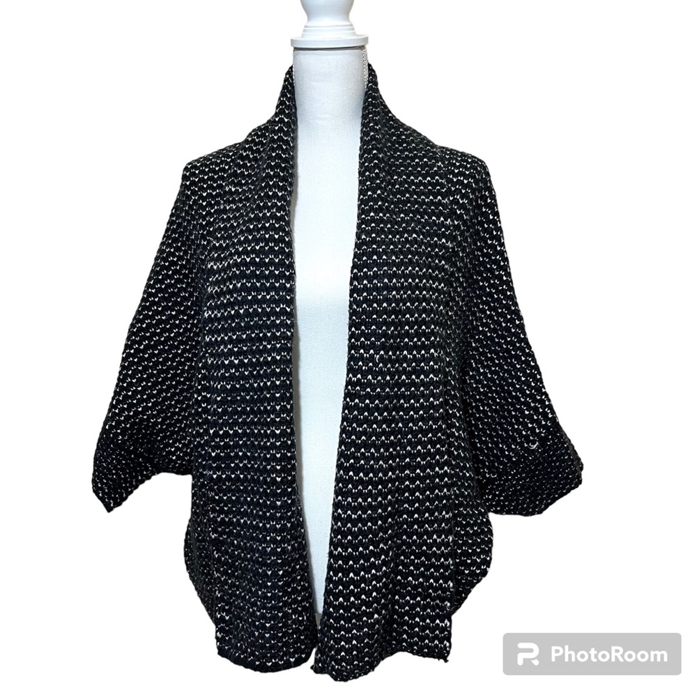 Zara Knit Short Dolman Sleeve Open Cardigan Sweater